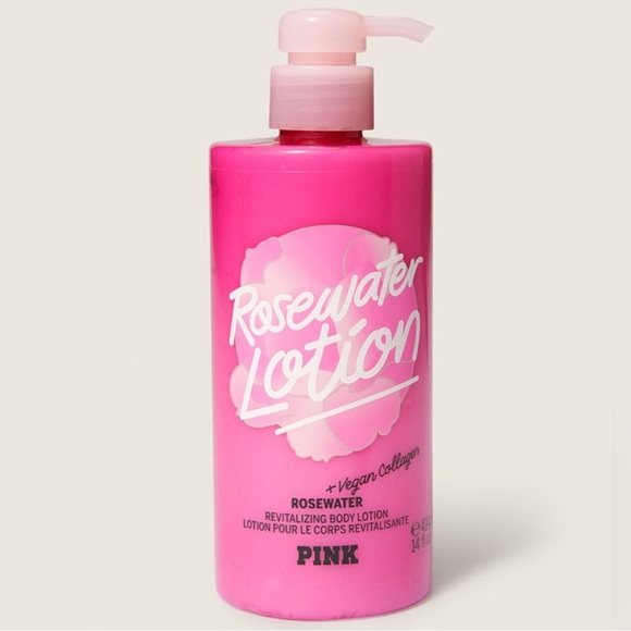 NWT Victoria’s Secret PINK Rosewater + Vegan Collagen Revitalizing Body Lotion - Picture 1 of 7